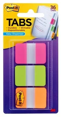 3M 686-PGO intercalare Indice a linguetta vuota Verde Arancione Rosa - immagine 1