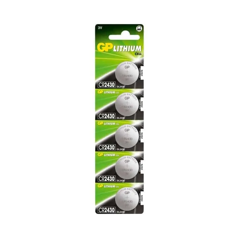 GP Lithium Confezione da 5 batterie a bottone al litio CR2430 3V - immagine 1