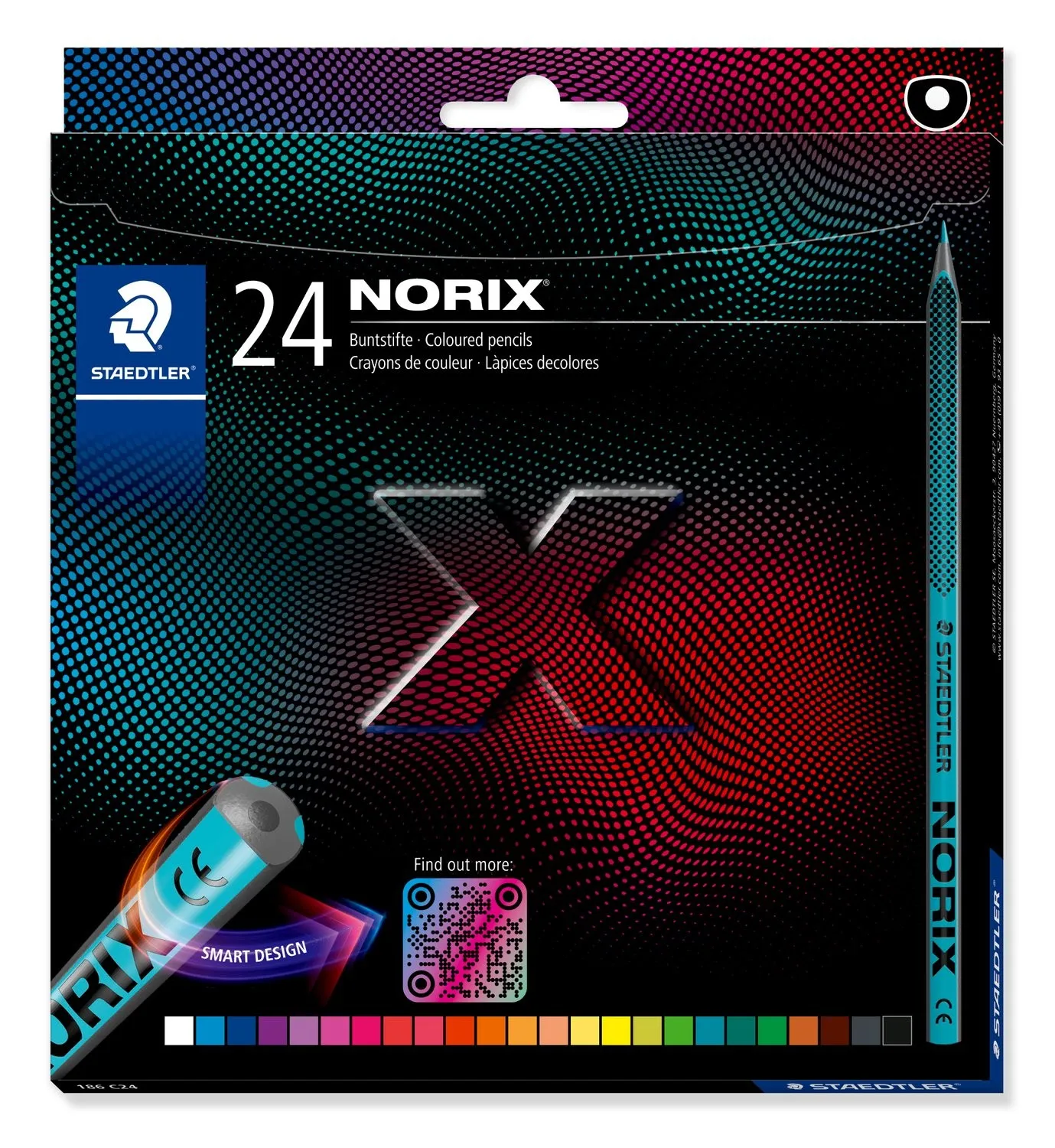 Staedtler 186 C24 pastello colorato Colori assortiti 24 pz - immagine 1