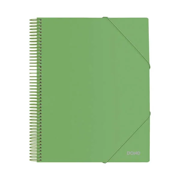 Cartella Dohe con 40 buste formato A4 - Copertina in polipropilene opaco da 800 micron - Buste trasparenti da 80 micron - Spirale in plastica colorata - Elastici coordinati - immagine 1