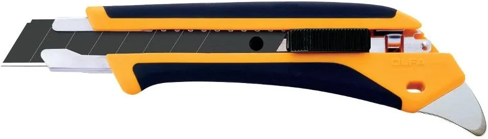 Taglierino Olfa L5-AL Large con Impugnatura Antiscivolo - Chiusura Automatica - Lama in Metallo Duro - Canale in Acciaio Inox - Uso Ambidestro - immagine 1
