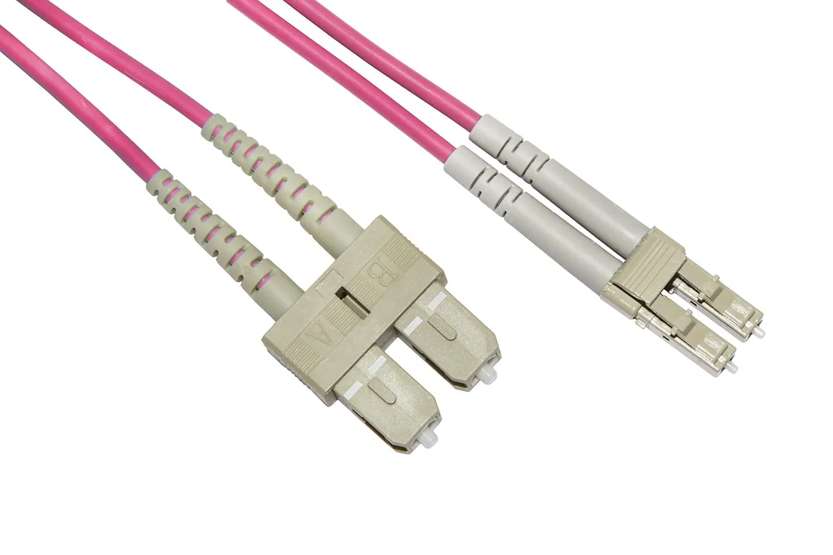 Cavo Fibra Ottica Lc A Sc Multimode Duplex Om4 50/125 Mt.1 Bending Insensitive Lszh - immagine 1