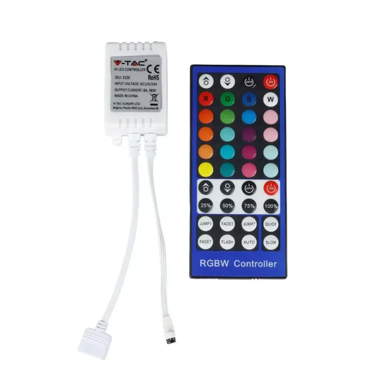 V-TAC Controller per Strip LED RGB+W Dimmerabile con Telecomando 40 Tasti - immagine 1