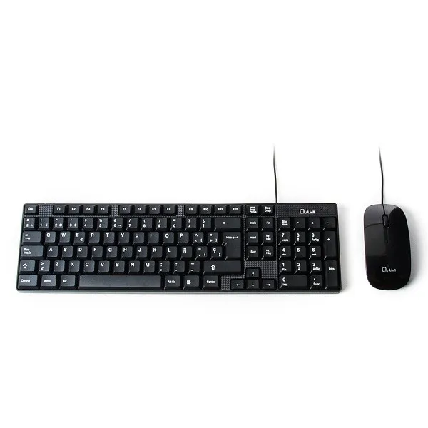 L-Link LL-KB-816-COMBO tastiera Mouse incluso Ufficio USB Spagnolo Nero - immagine 1