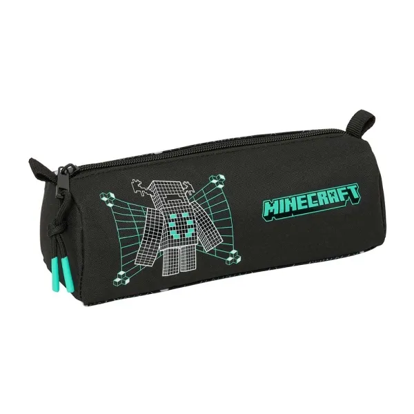 Astuccio per matite Safta Minecraft con schermo - 1 scomparto con cerniera - 21x8x7 cm - Nero - immagine 1