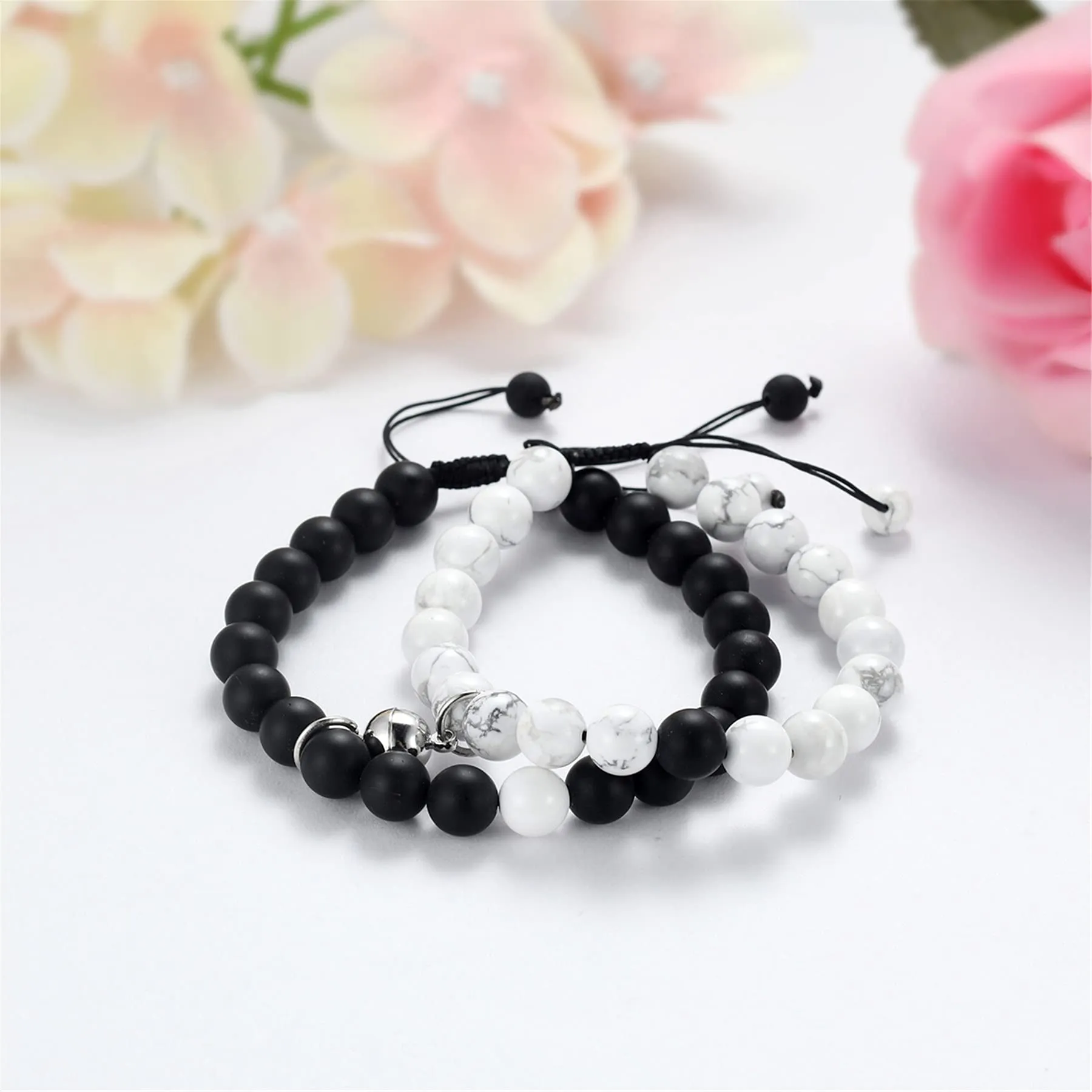 Flongo Set Bracciale Collana per Coppia Lui&Lei, Regalo San Valentino/Natale - immagine 5