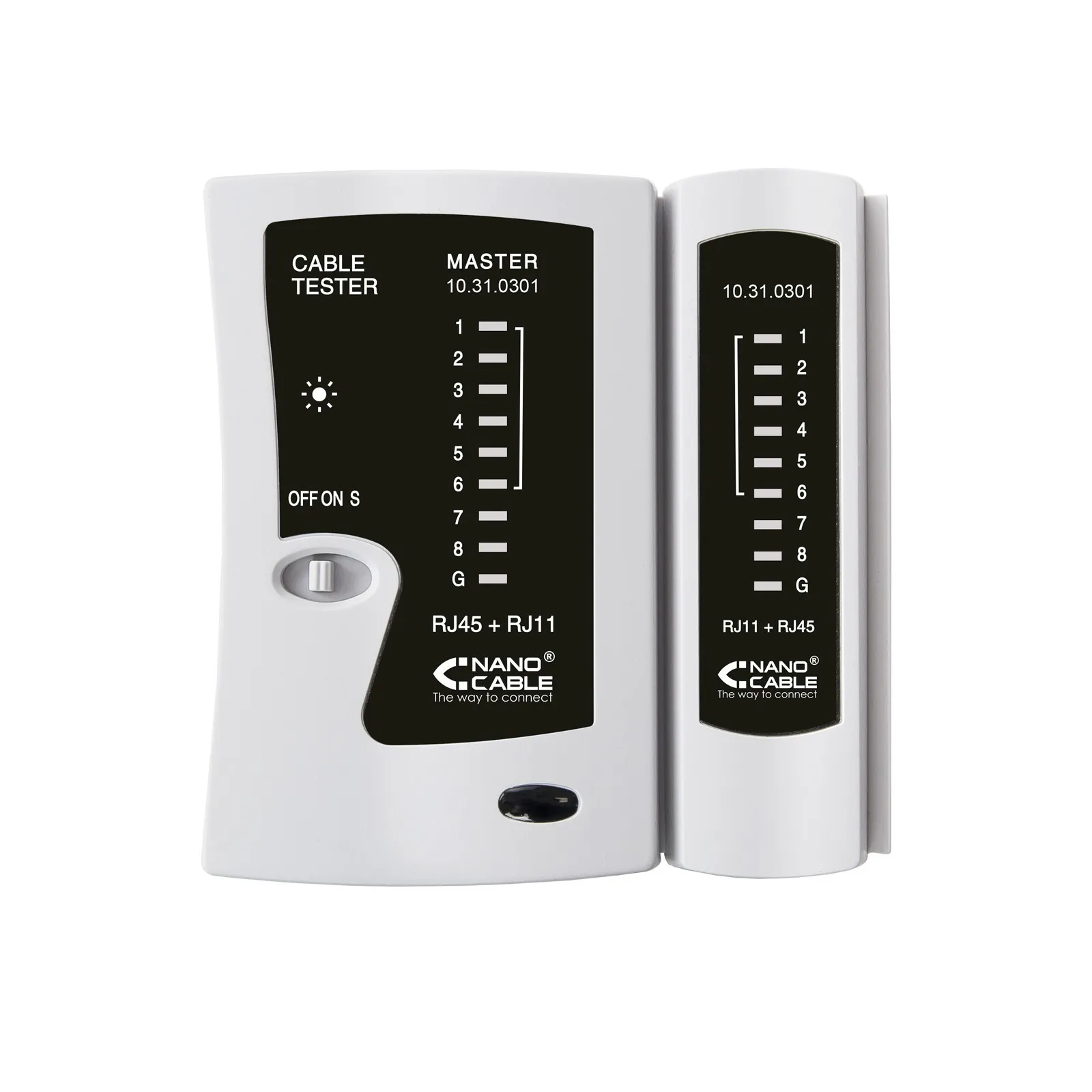 Nanocable 10.31.0301 tester per cavo di rete Grigio - immagine 1