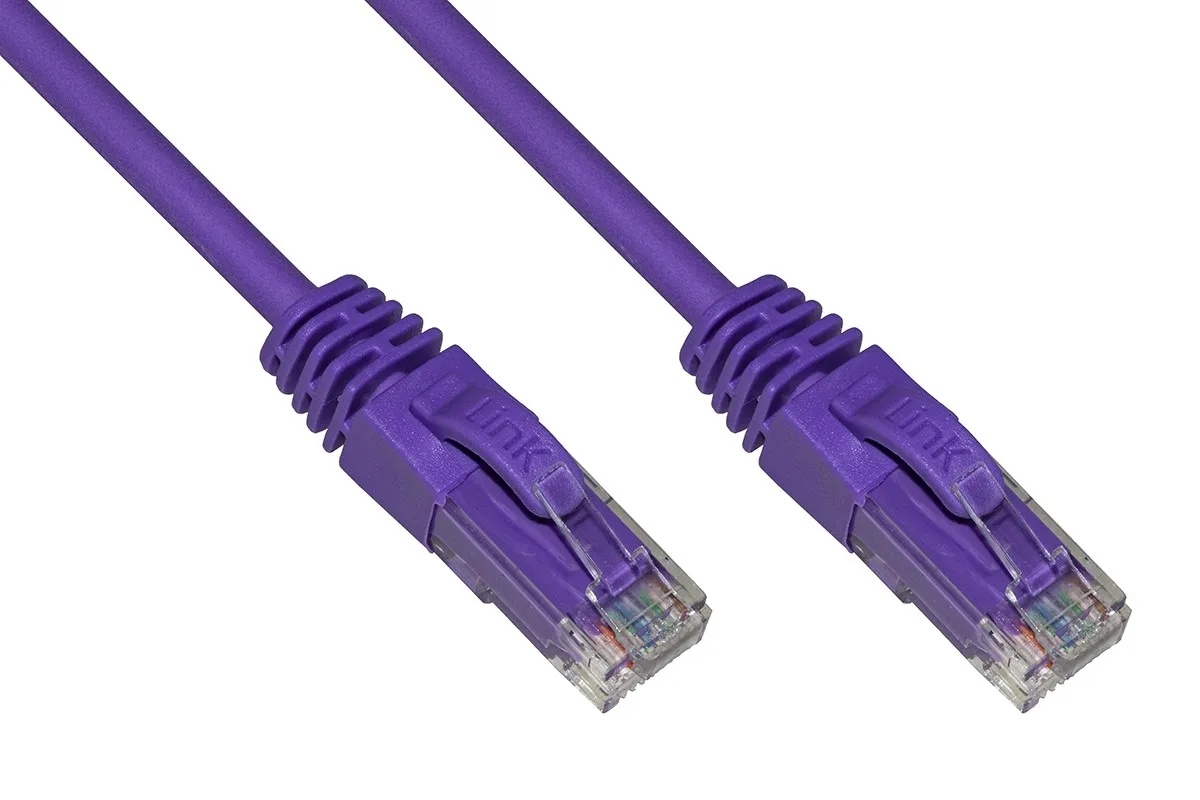 Cavo Rete Categoria 6A Non Schermato Utp Awg24 Colore Viola Halogenfree Mt 5 - immagine 1
