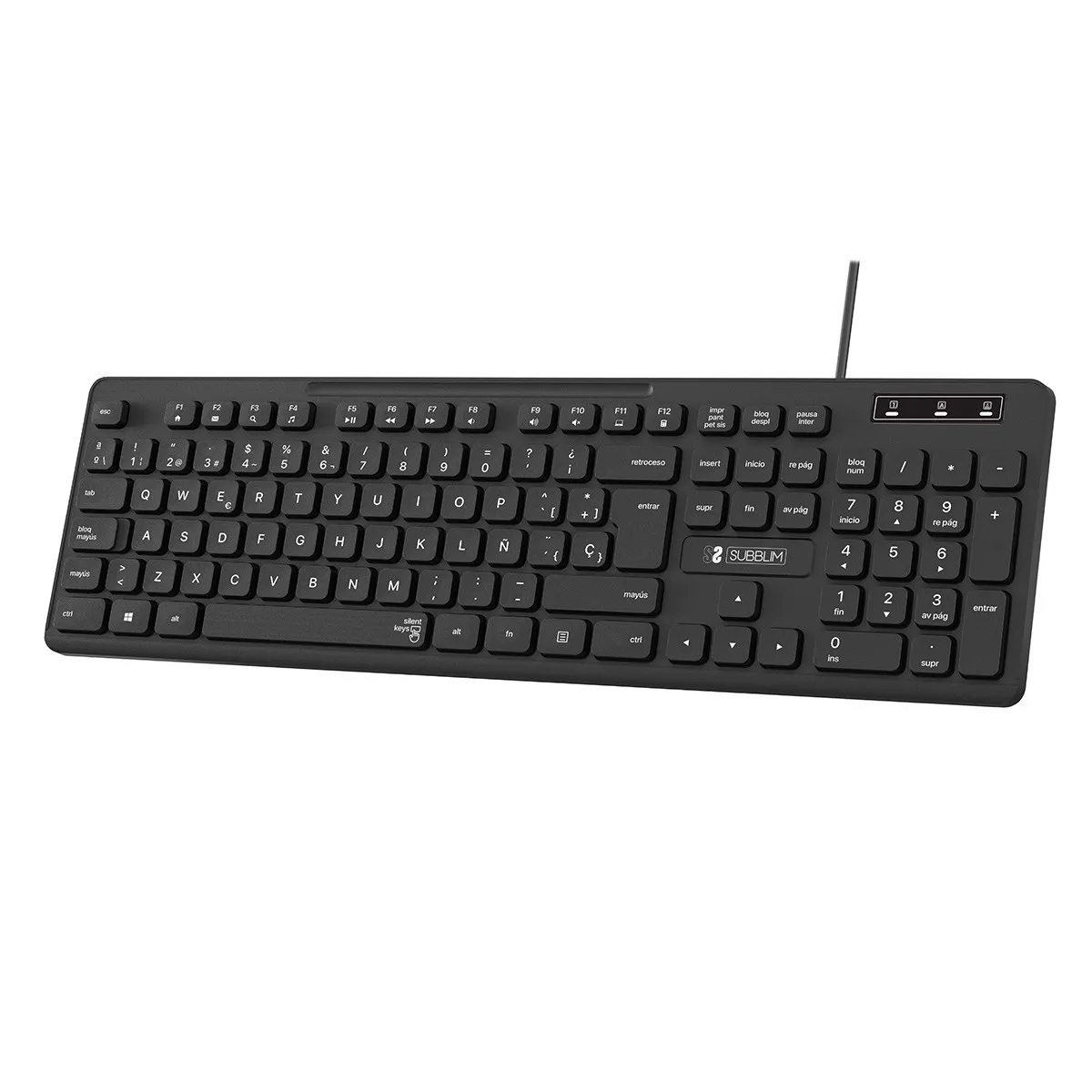 SUBBLIM SUBKBC-0SSK50 tastiera USB QWERTY Spagnolo Nero - immagine 1