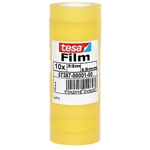 TESA 57387-00001-00 nastro adesivo da cancelleria 33 m Trasparente 10 pz - immagine 1