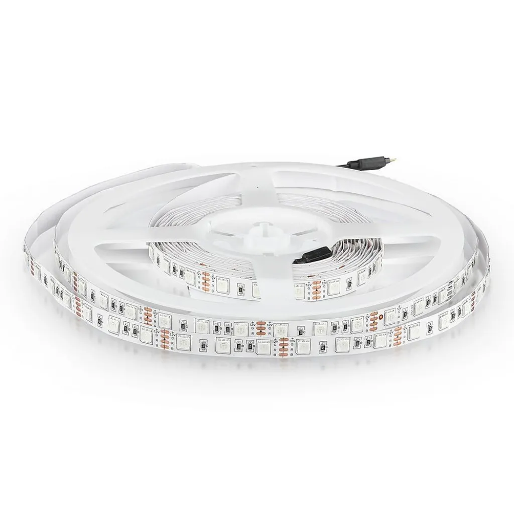 V-TAC Strip LED SMD5050 108W/m 5m 60 LED/m RGB 12V IP20 10mm - immagine 1