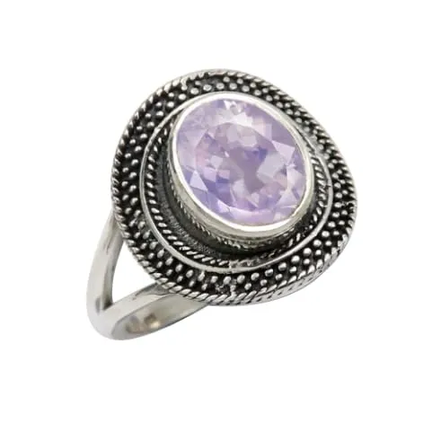 Quarzo lavan donna Anello placcato argento gioiello T1085AX21_67 (21.3) - immagine 1