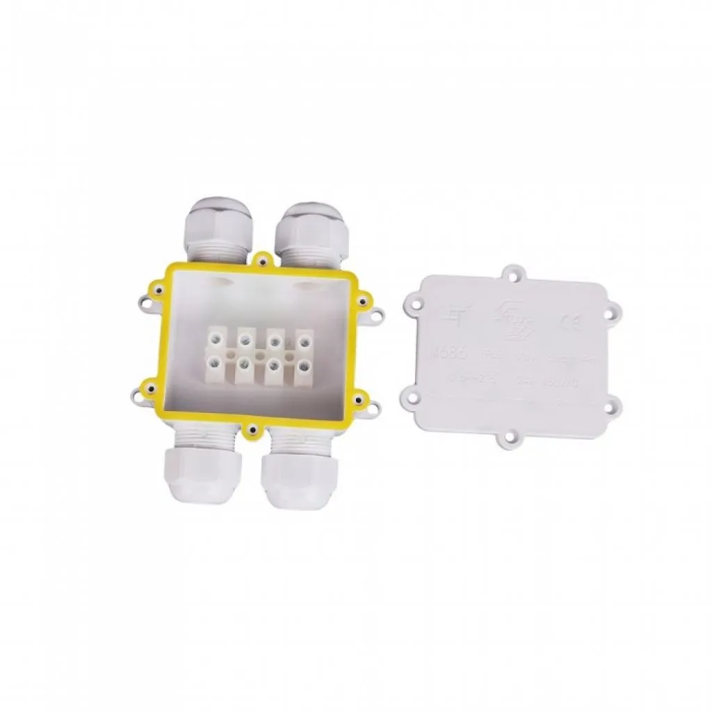 V-TAC Scatola di Derivazione con 4 Terminali 8-12mm Colore Bianco IP68 - immagine 1