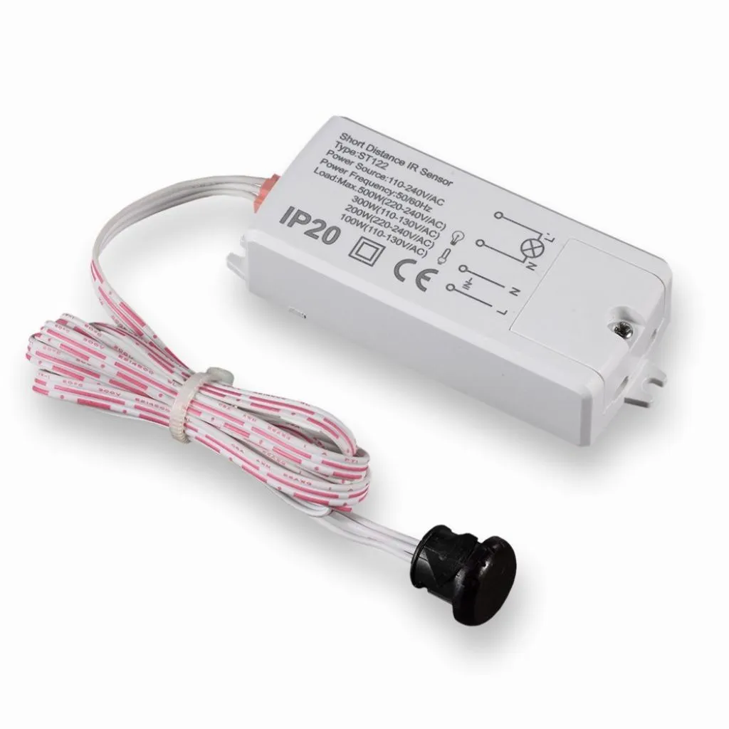 V-TAC Sensore di Movimento a Infrarossi 30° Attivazione tramite Movimento a Corto Raggio (5-6cm) Colore Bianco (Max 200W) IP20 - immagine 1