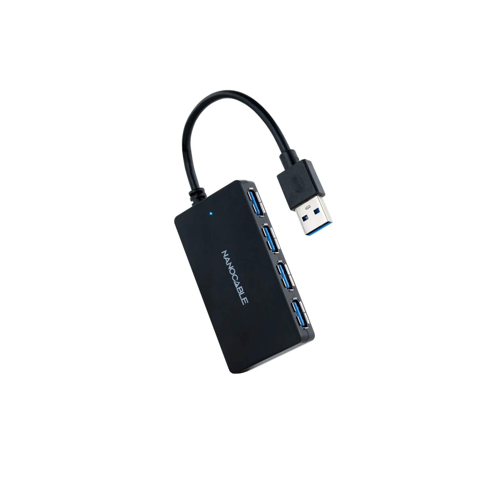 Nanocable 10.16.4403 hub di interfaccia USB 3.2 Gen 1 (3.1 Gen 1) Type-A Nero - immagine 1