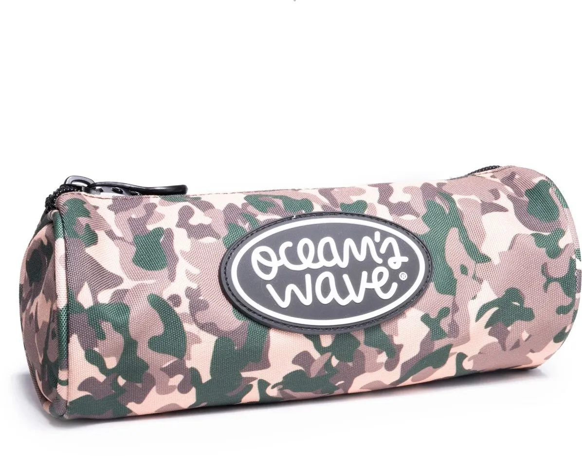 Astuccio rotondo Oceans Wave - Ampia larghezza - Design mimetico terra - immagine 1