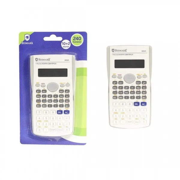 Calcolatrice scientifica Bismark 82MS 12 cifre con 240 funzioni - Cover protettiva - Funzione multi-replay - Calcolo di frazioni - Funzioni iperboliche e trigonometriche - Alimentazione a batteria - Colori assortiti - immagine 1