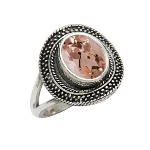 Anello placcato argento gemma Morganite donna gioiello T1085BC14_60 (19.1) - immagine 1