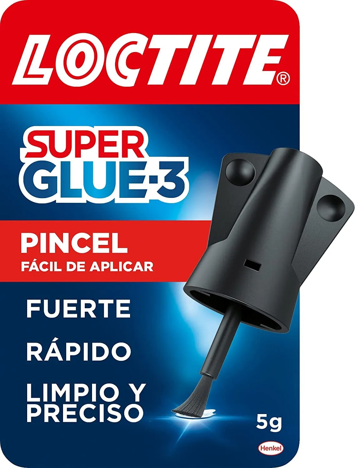 Loctite Super Glue-3 Pennello 5gr - Adesivo Universale Tripla Forza - Forza e Uso Istantaneo - 2640969/2046283/2640782 - immagine 1