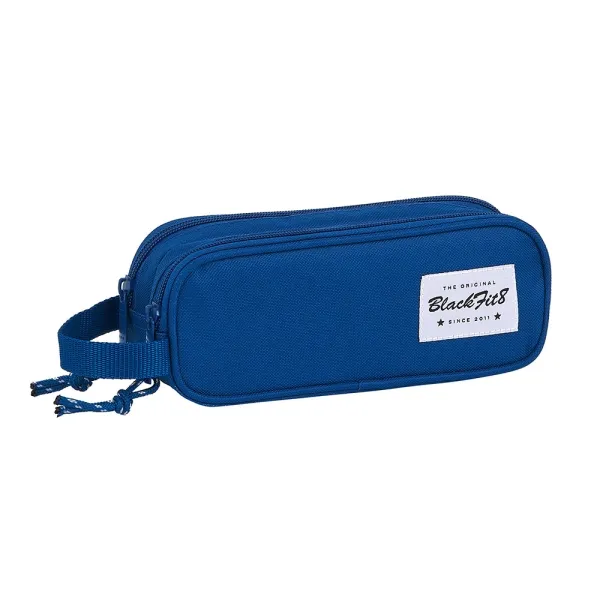 Astuccio Safta Blackfit8 Oxford - 2 scomparti con cerniera - Maniglia laterale - 1 litro - 210x60x80 mm - Blu scuro - immagine 1