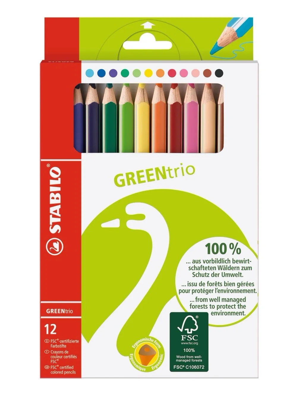 STABILO GREENtrio Multicolore 12 pz - immagine 1