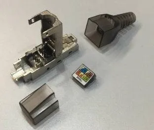 Connettore 8 Poli Cat 6A Schermato Rj45 Tooless - immagine 1