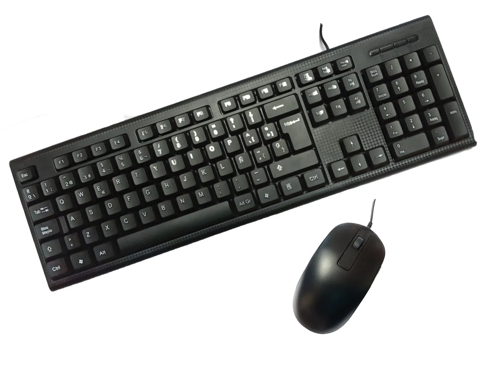Flytech HK-616 + HM-81 tastiera Mouse incluso Ufficio USB Spagnolo Nero - immagine 1