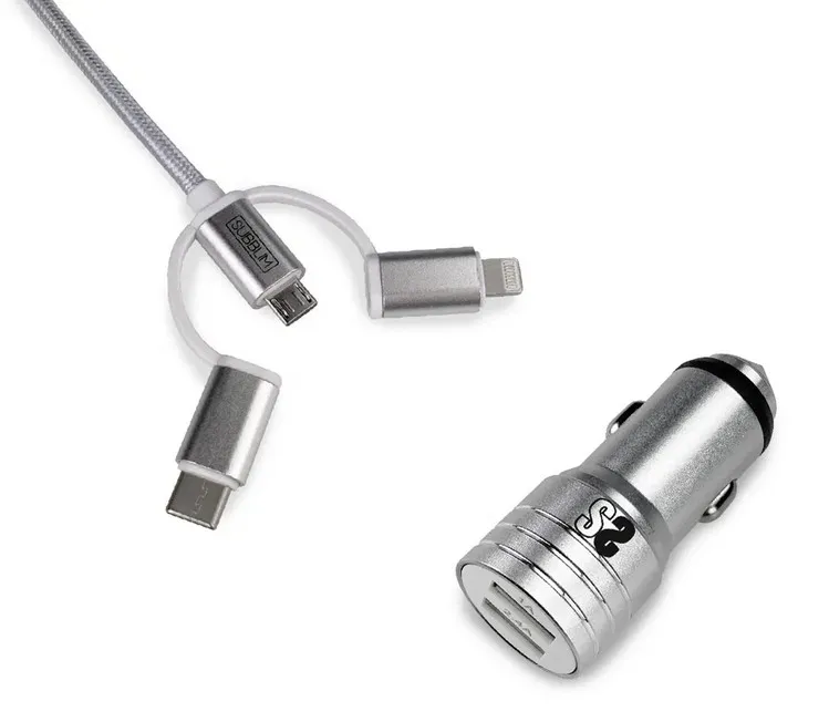 SUBBLIM SUB-CHG-4CC001 Caricabatterie per dispositivi mobili Universale Argento Accendisigari Ricarica rapida Auto - immagine 1