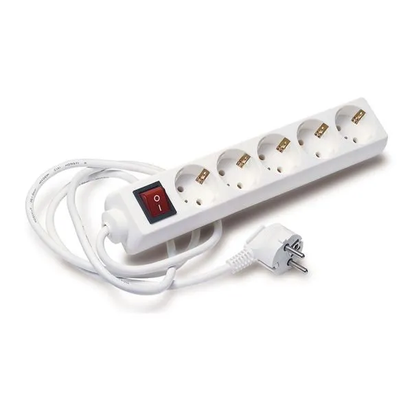 Multipresa Elbat - 5x Schuko - Interruttore On/Off - Cavo da 150 m - immagine 1