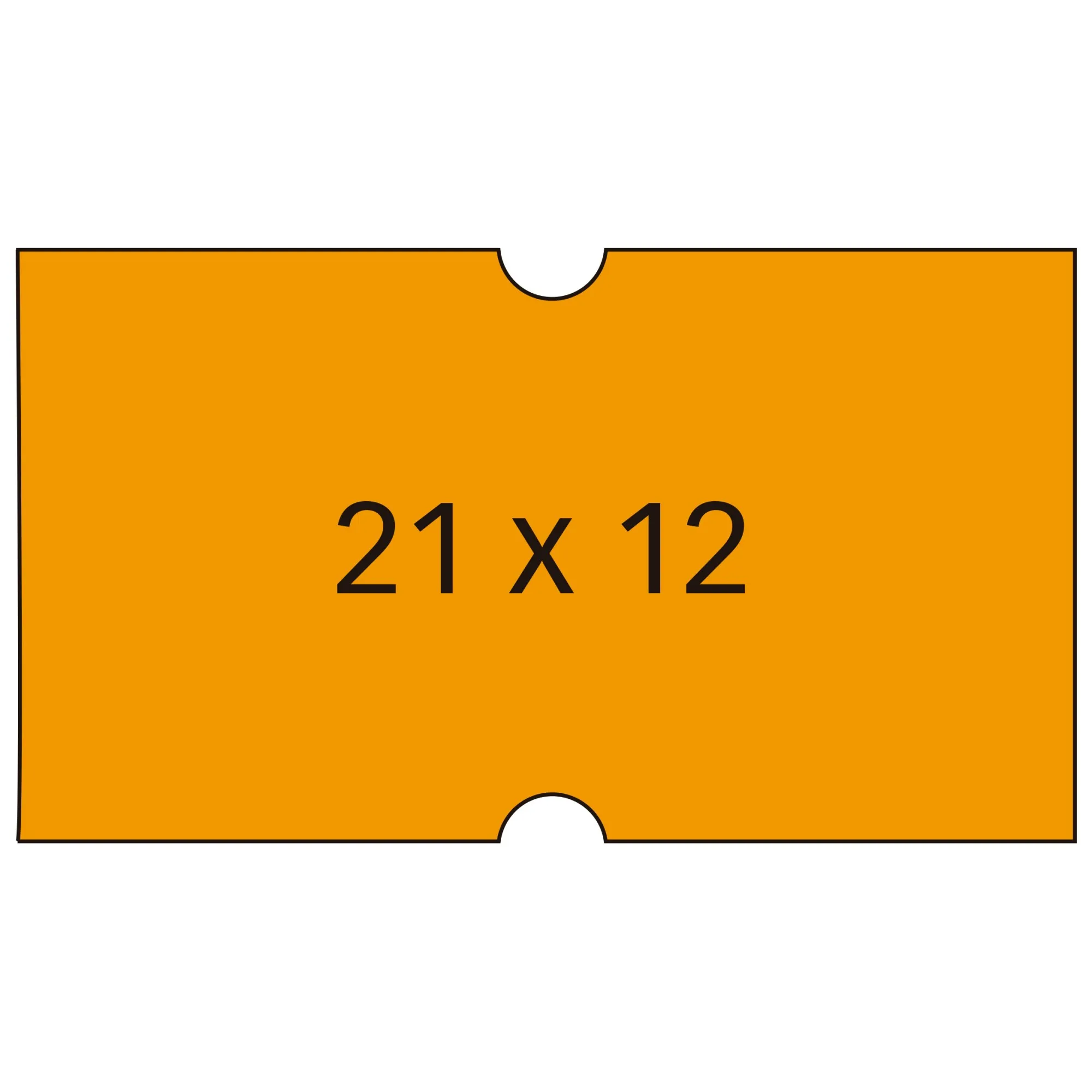 Apli Etichette Arancio 21x12mm per Prezzatrici 1 Linea - Confezione da 6 Rotoli con 1000 Etichette/Rotolo - Adesivo Removibile e Bordi Retti - Alta Qualità per Marcature Chiare e Precise - Compatibile con Etichettatrici Apli Modello 101418 e 101948 - immagine 1