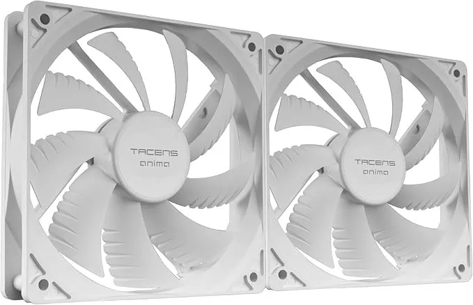 Tacens Anima AF12X2 Confezione da 2 ventole da 120 mm - Cuscinetti Fluxus - Bianco - immagine 1
