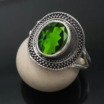 Cromo diopside Anello placcato argento donna gioiello T1085BB6_52 (16.6) - immagine 2