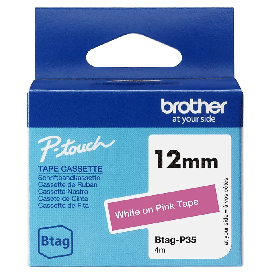 ORIGINALE Brother Nastro Bianco su rose Btag-P35 Btag-P35 - immagine 1