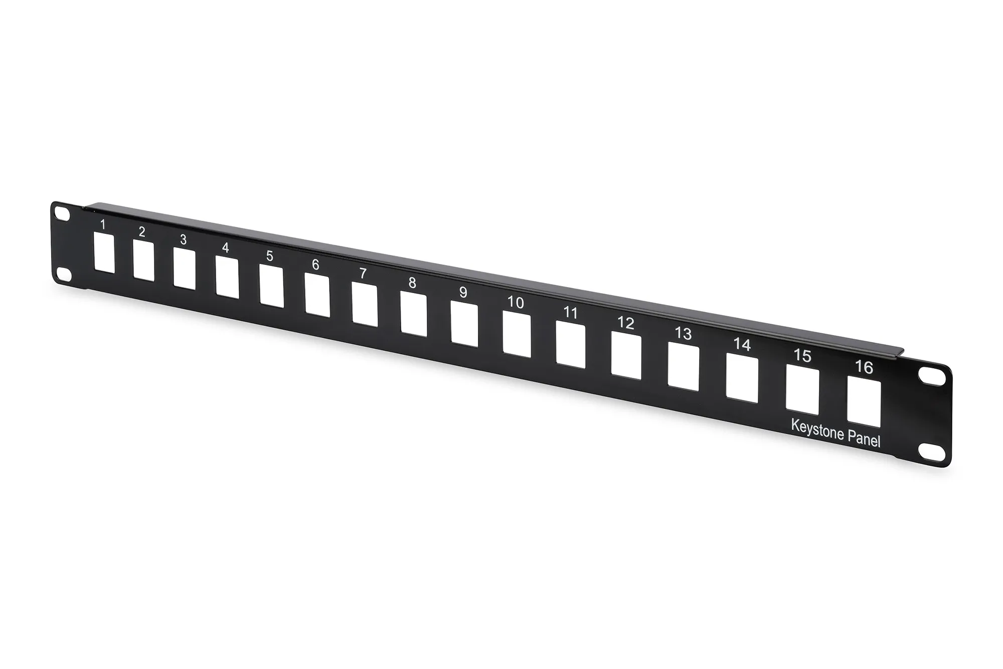 Pannello Patch 19 Modulare 16 Porte 1 U Colore Nero (Senza Moduli) - immagine 1