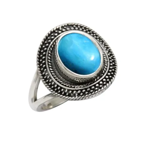 Turchese creato Anello placcato argento donna gioiello T1085BT21_67 (21.3) - immagine 1