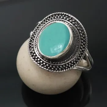 Anello placcato argento Calcedonio acquamara gioiello T1085CE29_75 (23.9) - immagine 2