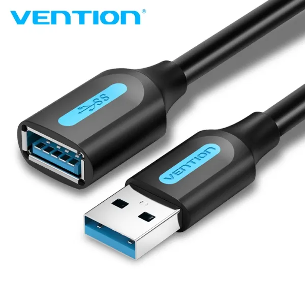 Vention CableTech Pro USB 3.0 Extender - Trasferimento ad alta velocità - Conduttore in rame - Connessione sicura e stabile - Nero - immagine 1