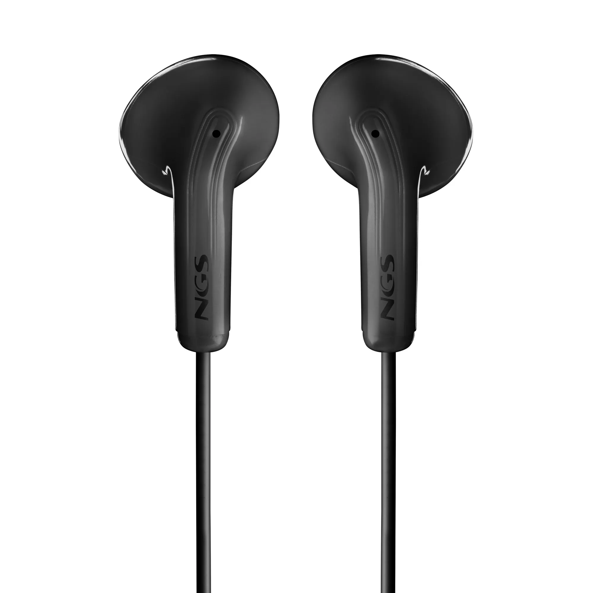 Ngs Cross Glide Black: Auricolari A Bottone Con Microfono E Controllo Del Volume. Pulsante Multifunz - immagine 1