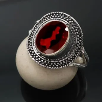 Anello placcato argento gemma Granato donna gioiello T1085AB7_53 (16.9) - immagine 2