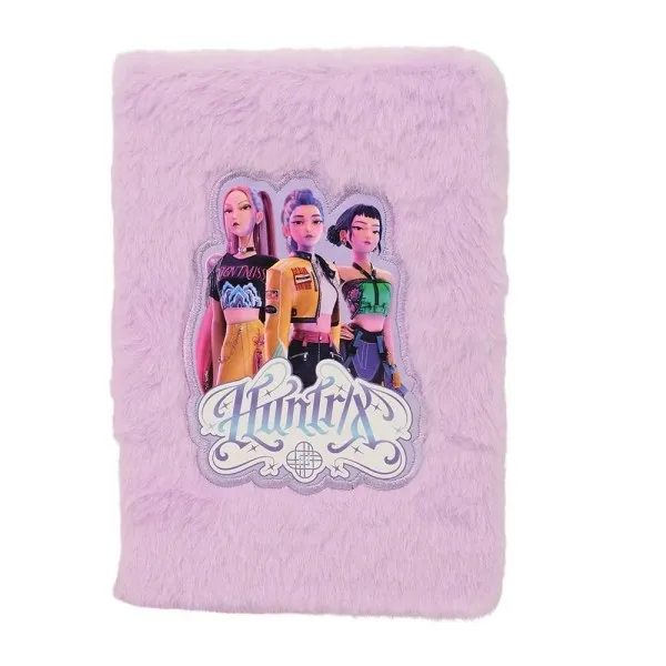 Blocco note Safta K-Pop Demon Hunters Energy - Formato A5 - Copertina in peluche - 80 pagine - 21x148 cm - Colore lavanda - immagine 1