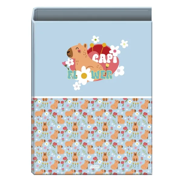 Raccoglitore ad anelli Dohe Capi Flower (40 mm) - Formato folio - Risguardi stampati - Copertina in cartone laminato - 26x34x6 cm - Multicolore - immagine 1
