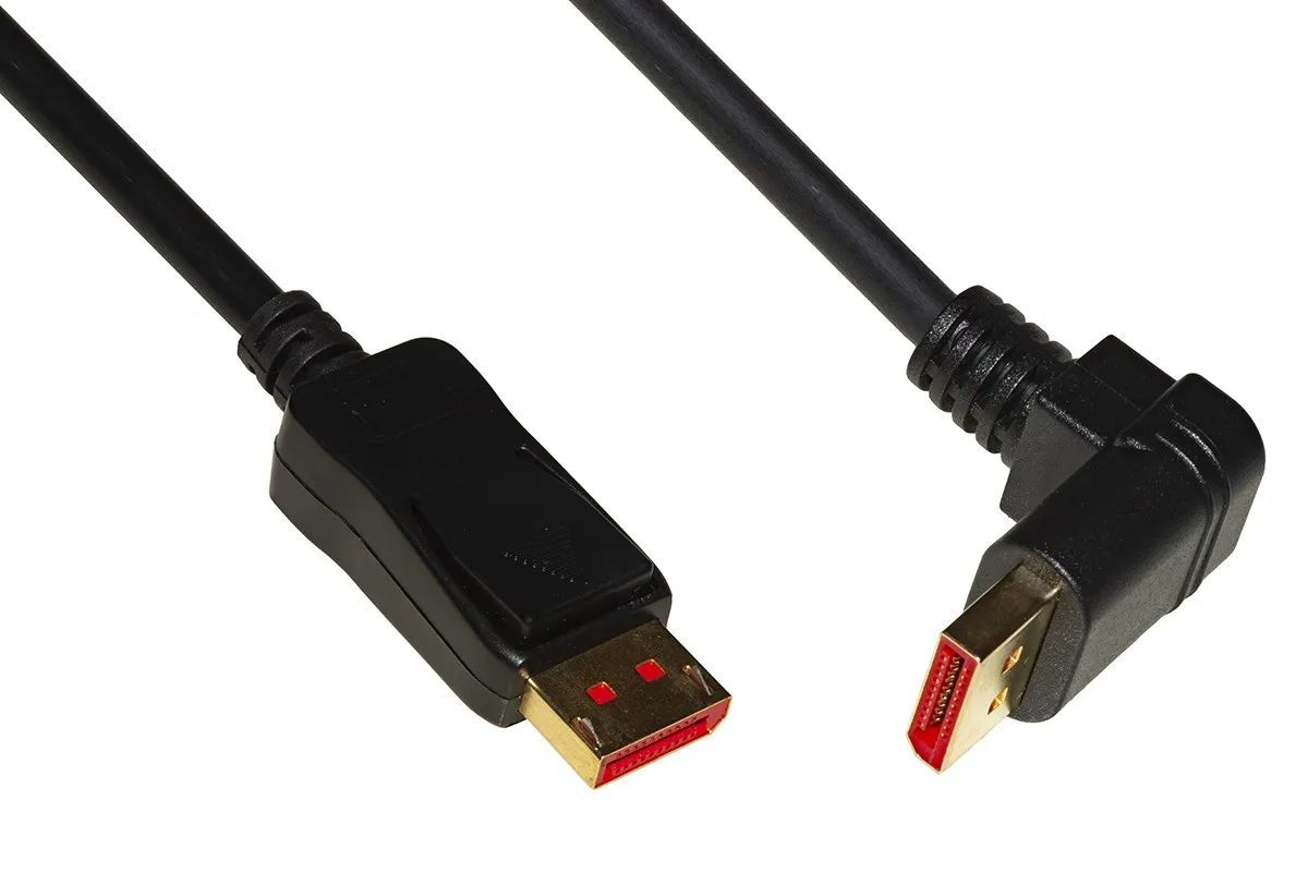 Cavo Di Connessione Displayport 1.4 8K Mt 18 Connettore Angolato A 90° - immagine 1
