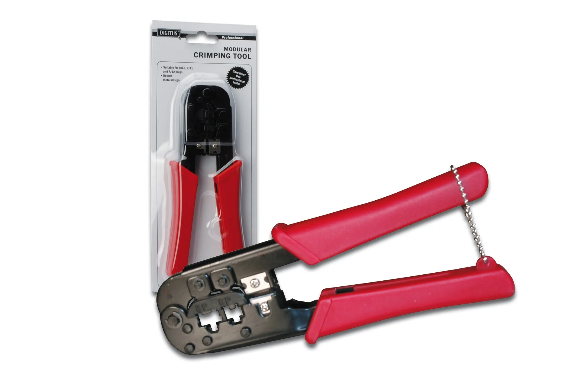 Pinza In Metallo Per Crimpare Connettori Telefonici Modulari Rj12 6 Poli E 8 Poli Rj45 (Dn-94007) - immagine 1