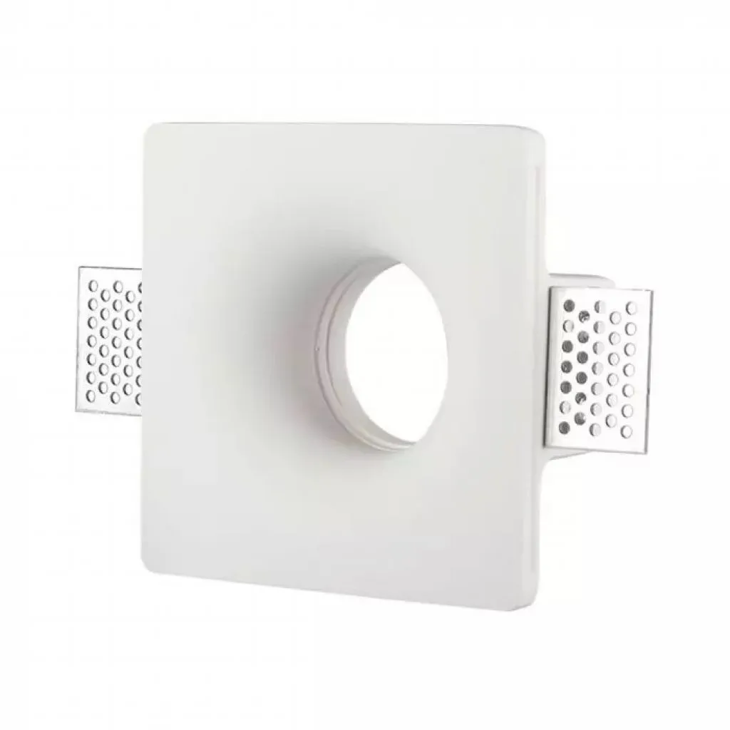 V-TAC Portafaretto LED da Incasso Quadrato GU10 e GU5.3 (MR16) Corpo in Gesso Bianco - immagine 1