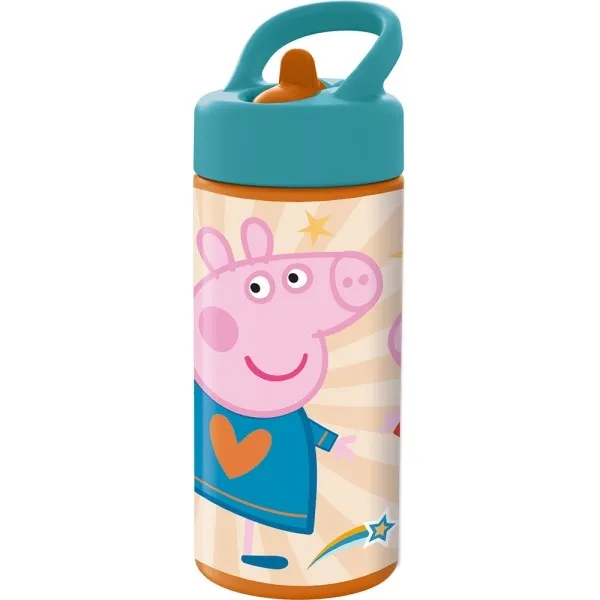 Bottiglia Safta Peppa Pig che si diverte 410 ml - Cannuccia integrata - Multicolore - immagine 1