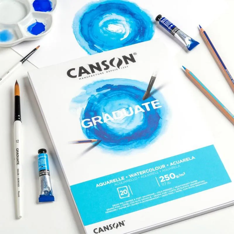 Canson Graduate Watercolour Blocco di carta da disegno 20 fogli - immagine 1