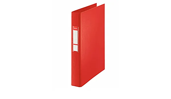 Raccoglitore ad anelli Esselte - Formato Folio - Capacità per 190 fogli - 2 anelli da 25 mm - Colore rosso - immagine 1