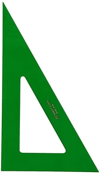 Squadra tecnica Faber-Castell 25 cm - Senza graduazioni - Colore verde trasparente - immagine 1