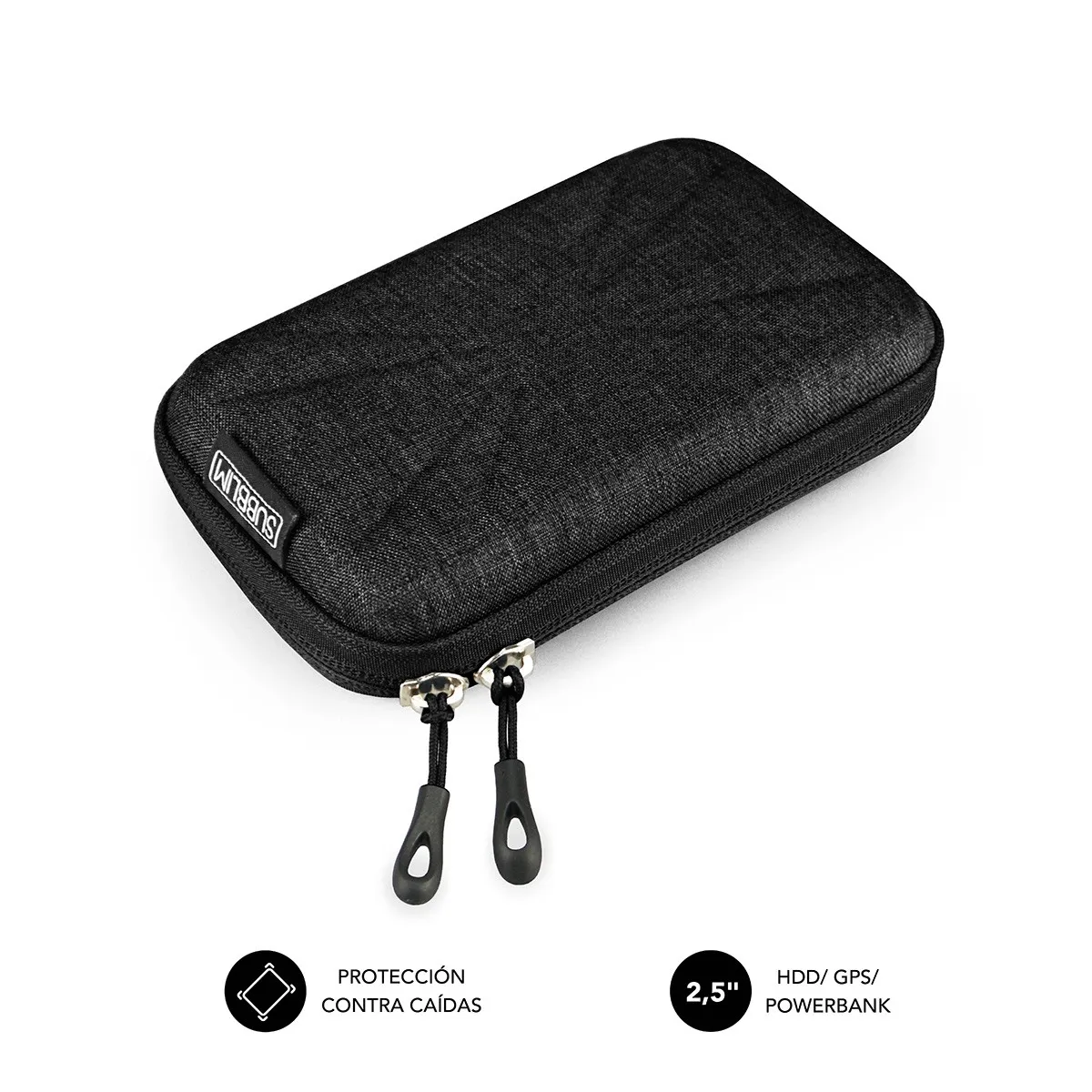 SUBBLIM SUB-HDD-HBC001 custodia per unità di archiviazione Custodia a sacchetto ABS sintetico Poliuretano Nero - immagine 1