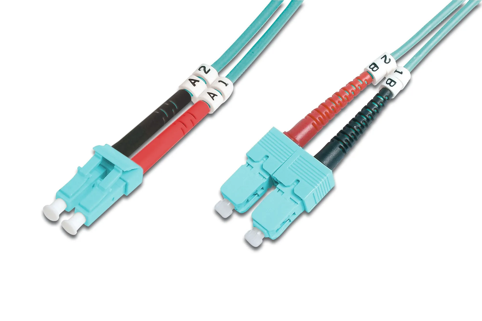 Cavo Fibra Ottica Lc A Sc Multimode Duplex 50/125 Mt.2 Om3 - immagine 1